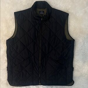 J. Crew Men's Black Quilted Vest